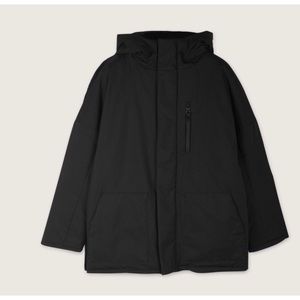 Oak + Fort black cozy parka jacket hood